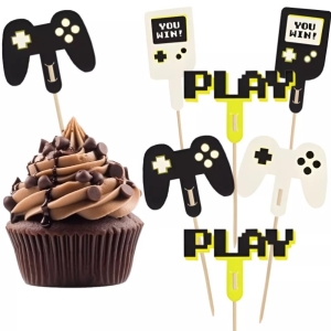 Zpichy do cupcakes Gamer 6 ks