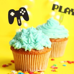 Zpichy do cupcakes Gamer 6 ks