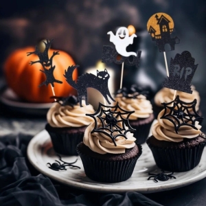 Halloweensk toppery BOO! 5 ks
