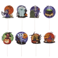 Zpichy na torty a cupcakes Halloween 48 ks