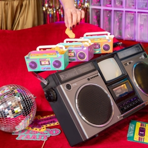 Krabi�ky na chipsy Retro Disco 15x10 cm 3 ks