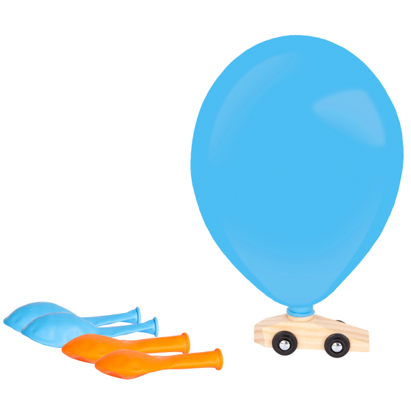 E-shop Autíčko drevené s balónikmi