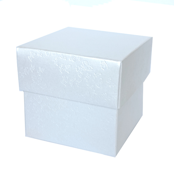 Krabička kocka Farfale biela 7,5 x 7,5 x 7 cm