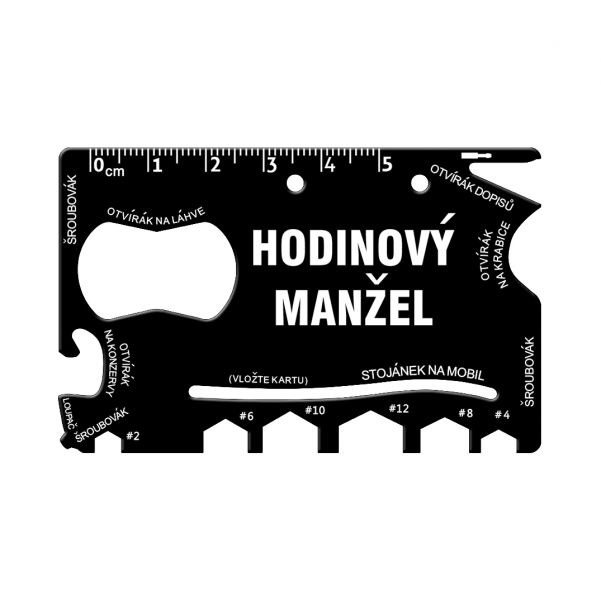 Multináradie do peňaženky Hodinový manžel
