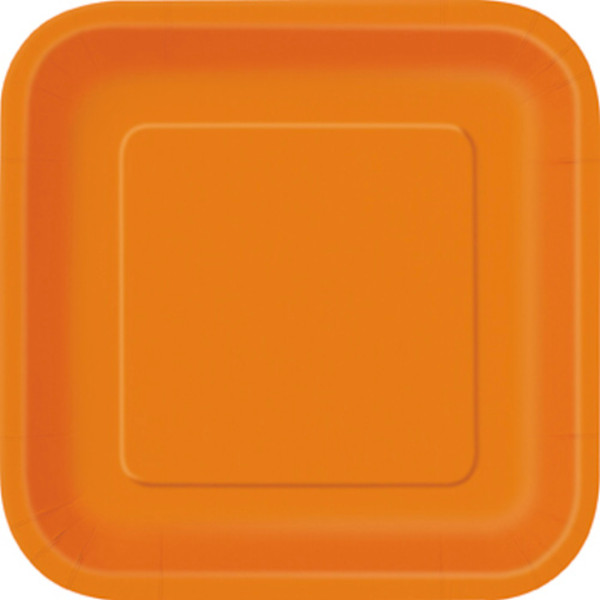 Taniere papierové štvorcové oranžové 23 x 23 cm, 14 ks