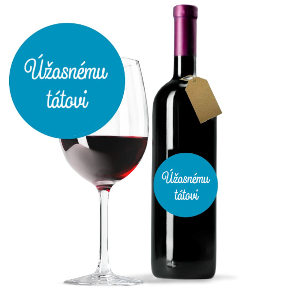 E-shop Víno s darčekovou etiketou Rulandské modré "Úžasnému tátovi''