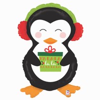 BALÓNIK fóliový Vianočný tučniak 49 x 72 cm