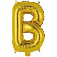 Balónik fóliový mini písmeno B zlaté 34 cm