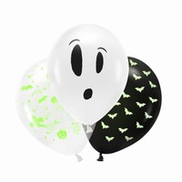 HALLOWEEN BALNIKY svietiace v tme BOO 27cm 3ks