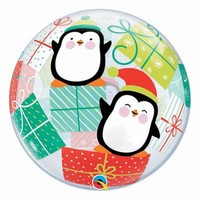 BALÓNOVÁ bublina Tučniak a darčeky 56cm