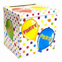 Box na blahoželanie Balóniky Party a bodky 30,5 x 25,5 x 30 cm