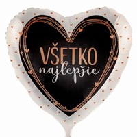 Balnik foliov Srdce Vetko najlepie k narodeninm 43 cm