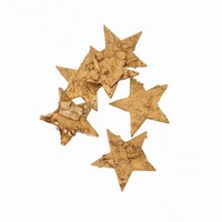 HVIEZDIKY dekoran z kry zlat 5cm 24ks