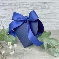 Krabička darčeková Srdce tmavo modrá 10 x 9,5 x 3,3 cm (4 ks)