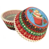 Košíčky na muffiny Vianočné cupcake 50 ks