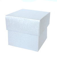 Krabika kocka Farfale biela 7,5 x 7,5 x 7 cm
