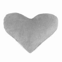 Vankúšik plyšový Srdce šedé 26 x 33 cm