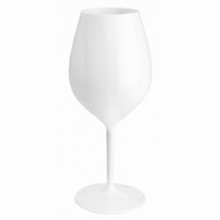 Pohár na víno nerozbitný plast biely 51 cl