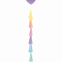 Strapcový chvost na balónik pastelovo dúhový 70 cm 1 ks