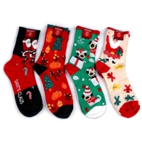 Vianočné ponožky v darčekovom červenom balení 2 ks veľ. 39-42