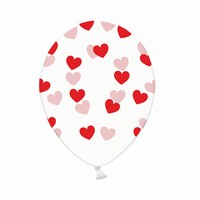 Balnik s potlaou transparent Srdce erven 1 ks