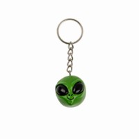 Prívesok na kľúče Ufo tmavo zelené 4 cm, 1 ks