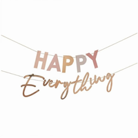 GIRLANDA Happy Everything pastelov a zlat 2x1,5