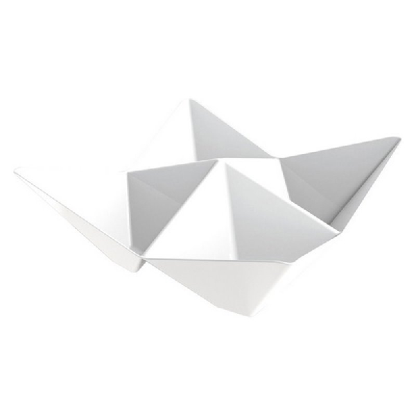 Mištičky na dezert Origami biele 10 x 10 cm, 25 ks