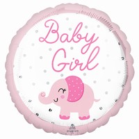 BALNIK fliov Baby Girl Slon ruov 43cm