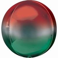 BALNEK fliov OBRZ koule Ombr erveno-zelen 40cm