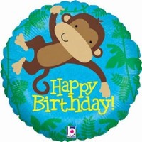 BALÓNIK fóliový Opička Happy Birthday 46 cm