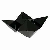 Mištičky na dezerty Origami čierne 10 x 10 cm, 25 ks
