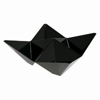 Mitiky na dezerty Origami ierne 10 x 10 cm, 25 ks