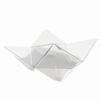 Mištičky na dezerty Origami transparentné 10 x 10 cm, 25 ks