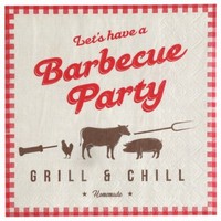 SERVTKY papierov BBQ Party 33x33cm 20cm