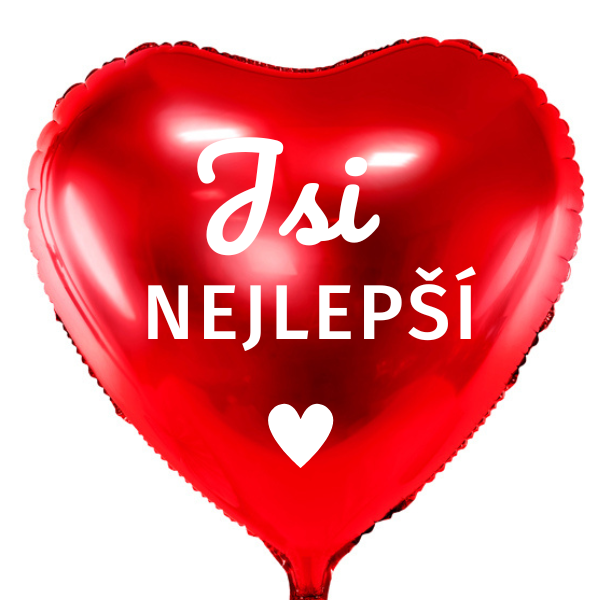 Balnek fliov, erven, s eskm npisem 