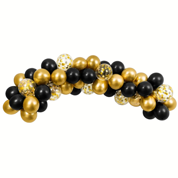 Balónková girlanda zláto-černá 40ks