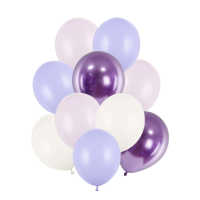 Balnky latexov pastelov (fialov, lila, vesov)  mix 30 cm, 10 ks