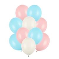 Balnky latexov pastelov (rov, sv.modr, sv.ampa) mix 30 cm, 10 ks