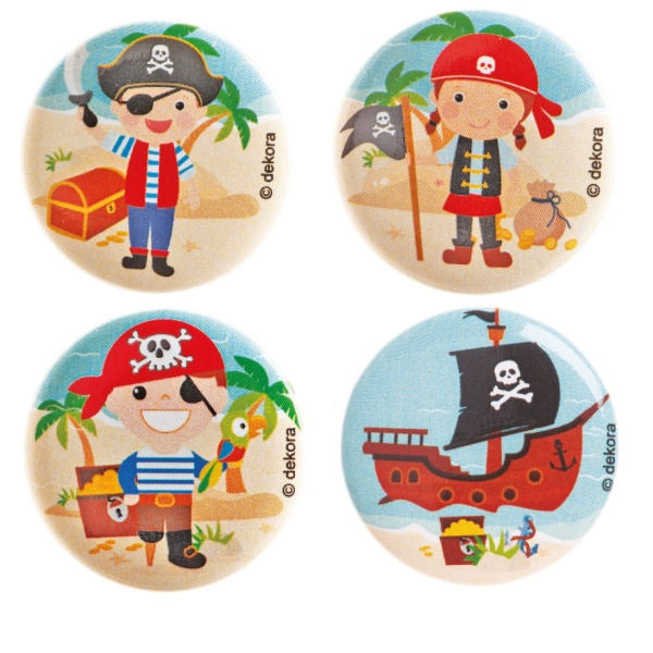 E-shop Odznak Malý pirát mix motívov 3,5 cm (1 ks)