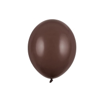 Balóniky latexové pastelové Kakaová hnedá 12 cm, 100 ks