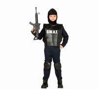 KOSTÝM detský Polícia Zvláštna jednotka SWAT veľ.5-6 rokov