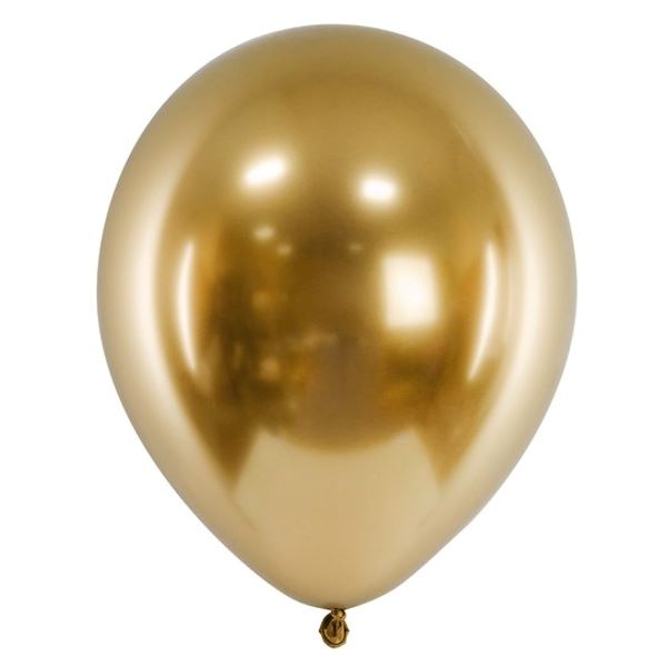 Balónik chromový zlatý 1 ks