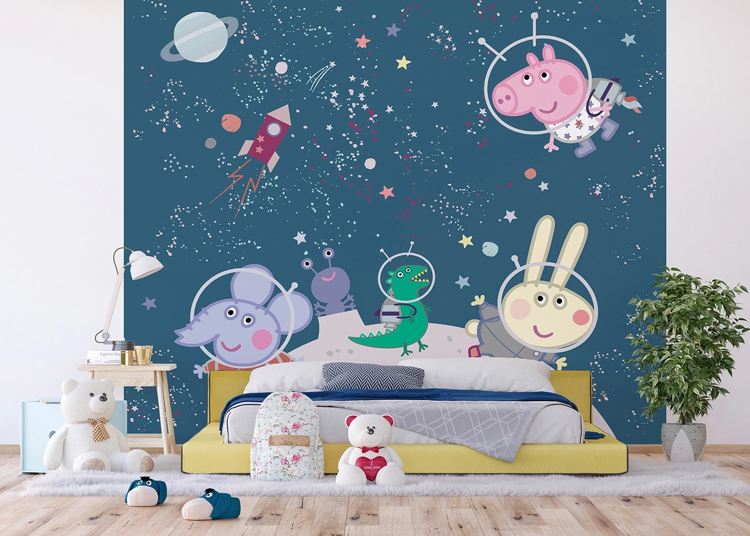 Dtsk vliesov fototapeta na zed' Prastko Peppa Vesmrn Dobrodrustv | 300 x 270 cm | DTD4P 7801 - 603