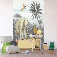 Detsk vliesov fototapeta na stenu Zvierat Divoiny | 225 x 270 cm | FTD3P 5159 - 003