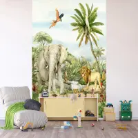 Detsk vliesov fototapeta na stenu Zvierat Divoiny | 225 x 270 cm | FTD3P 5161 - 004