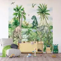 Detsk vliesov fototapeta na stenu Dino | 300 x 270 cm | DTD4P 5093 - 002
