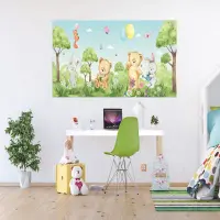 Detsk vliesov fototapeta na stenu Zvierac veierok | 170 x 75 cm | FTDNH 5513-006