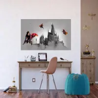 Detsk vliesov fototapeta na stenu Harry Potter Famfrplov Trio | 170 x 75 cm | FTDNH 5517 - 411