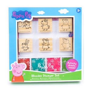 Dřevěná sada razítek Prasátko Peppa